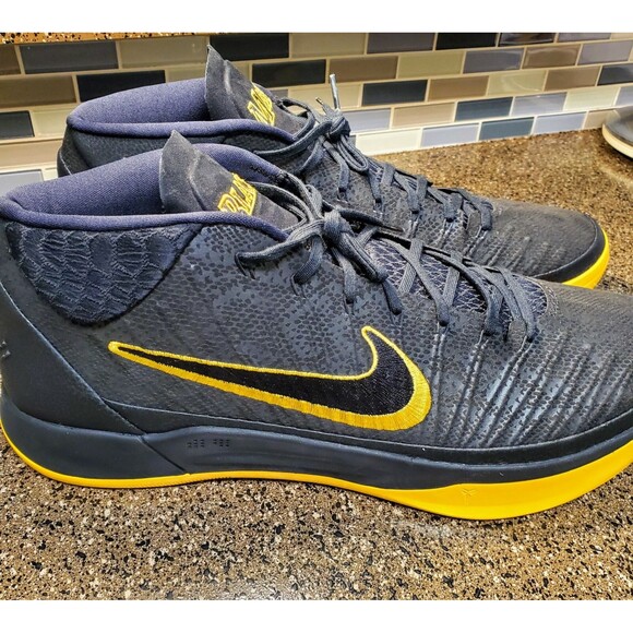 NIKE KOBE AD BM MEN SIZE 18 BLACK MAMBA GOLD AQ5164 001 LOS ANGELES LAKERS HOF main image 5